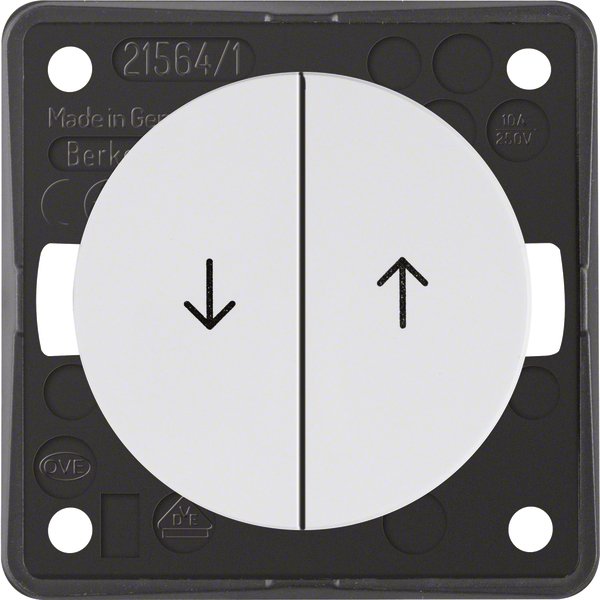 Berker - Jalousieschalter/-taster Jal.-Wippentaster pws 936532509 glän., Symbol Pfeil