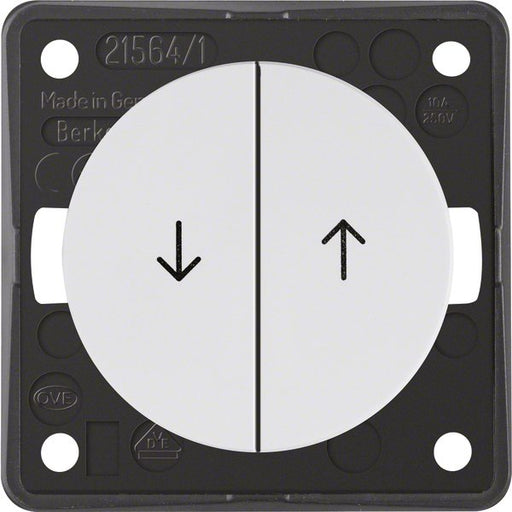 Berker - Jalousieschalter/-taster Jal.-Wippentaster pws 936532509 glän., Symbol Pfeil