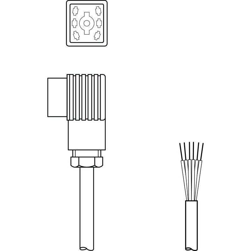 Leuze - Konfektioniertes Sensor-Aktor-Kabel Anschlussleitung BK7 KB-092- 2000- 6