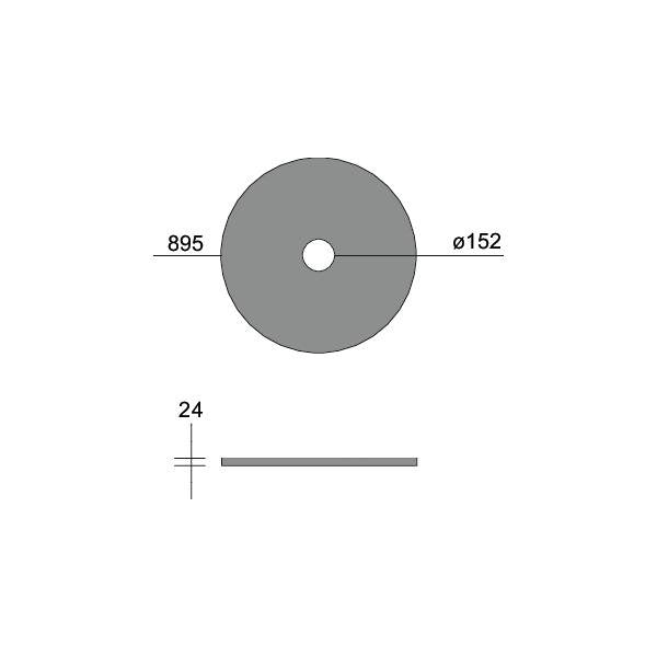 Brumberg Leuchten - Mechanisches Zubehör/Ersatzteile für Leuchten Akustikpaneel D895mm 85210454 Aus. D152mm, mushr