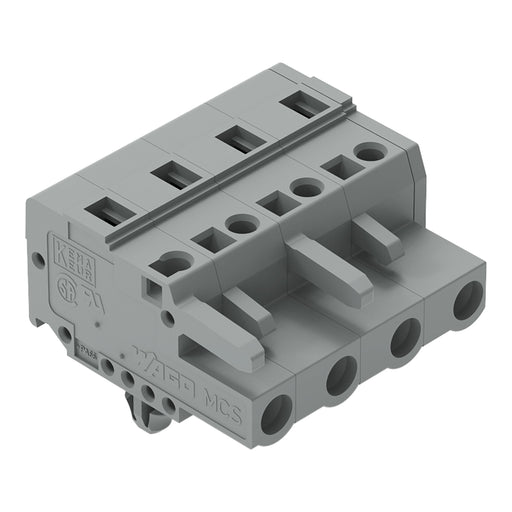 WAGO - Kabelsteckverbinder für Leiterplattensteckverbinder 1-Leiter-Federleiste 231-204/008-000 CAGECLAMP,2,5 mm²,gr − 50 Stück