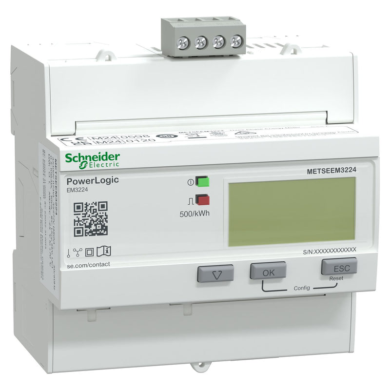 Schneider Electric - Elektrizitätszähler Energiezähler EM3224, 3 METSEEM3224 phasig, 63 A,Klasse1