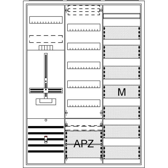 Striebel&John - Zähler-Komplettschrank Komplettschrank DA37CD AP3Pkt.A371Z1V7M1A2