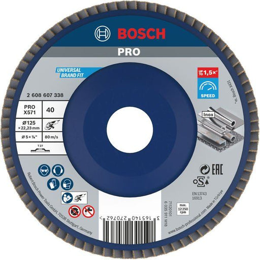 Bosch - Trenn-/Schleifscheibe PRO X571 2608607338 Fächerschleifscheibe
