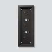 Siedle&Söhne - Montageelement für Türstation Gehäuse-Aufputz GA 612-3/1-01 DG Dunkelgrau-Glimmer