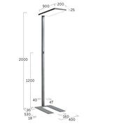 Lightnet - Stehleuchte LED-Stehleuchte CF1AEX-835H-L900-U-A 3500K, silber