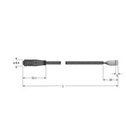 Turck - Konfektioniertes Sensor-Aktor-Kabel Aktuator- u. Sensorleitung PKG4S-6/TXL PUR