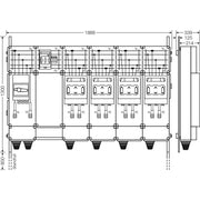 Hensel - Verteilerschrank für Energieversorgung Ladeverteiler Mi EV 200kW 4001 b. z. 4 Ladepunkte