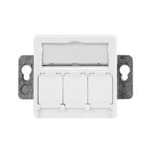Telegärtner - Kommunikationsanschlussdose Kupfer Modul-Aufnahme designfähig 100021419 3fach aws UP50 leer − 5 Stück