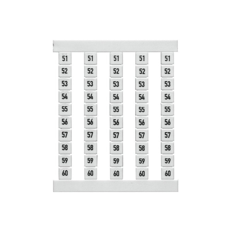 Weidmüller - Klemmenmarkierung Klemmenmarkierer DEK 5 FSZ 51-60 dekafix,senkrecht − 500 Stück