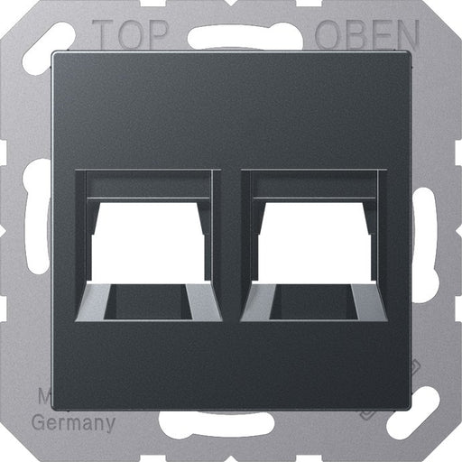 Jung - Einsatz/Abdeckung für Kommunikationstechnik Abdeckung 2-fach A 1569-2 WE ANM f.MJ WE AMP, Radiall