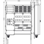 Hensel - Verteilerschrank für Energieversorgung Ladeverteiler Mi EV 11kW 12100 f.12 Ladep. a 11kW