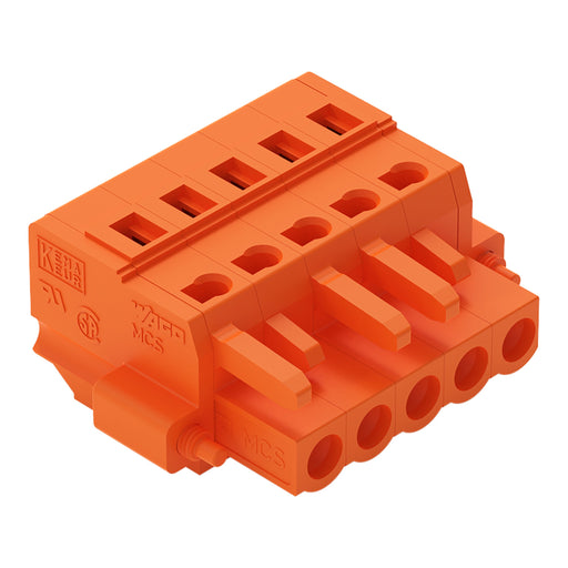 WAGO - Kabelsteckverbinder für Leiterplattensteckverbinder 1-Leiter-Federleiste 231-305/107-000 CAGECLAMP,2,5mm²,or − 50 Stück