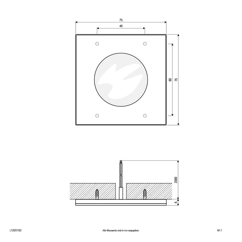 EVN Lichttechnik - Decken-/Wandleuchte LED-Ein-/Anbauleuchte L124251302 3000K IP20-12V/DC