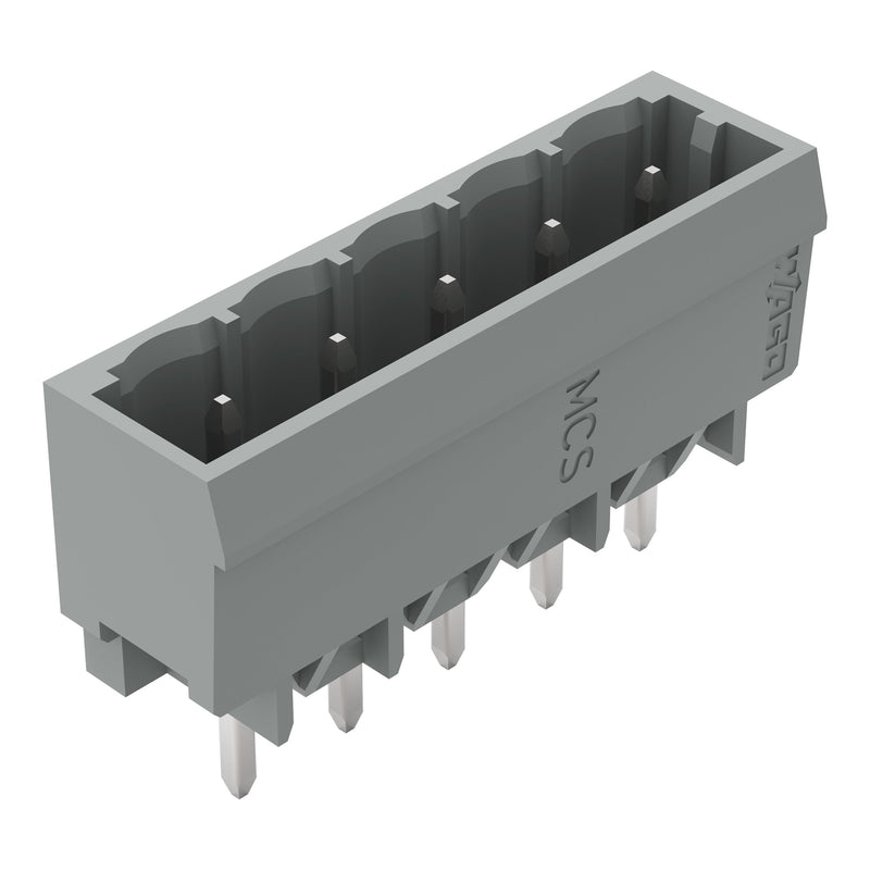 WAGO - Leiterplattensteckverbinder THT-Stiftleiste Lötstift 231-135/001-000 1,0x1,0,gerade,grau − 200 Stück