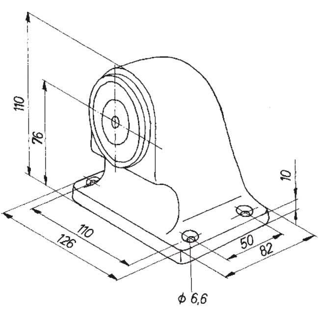 Assa Abloy effeff - Haftmagnet für Türfeststellanlage Magnet 830IGB 1200N Boden 83012IGB----F90 24V