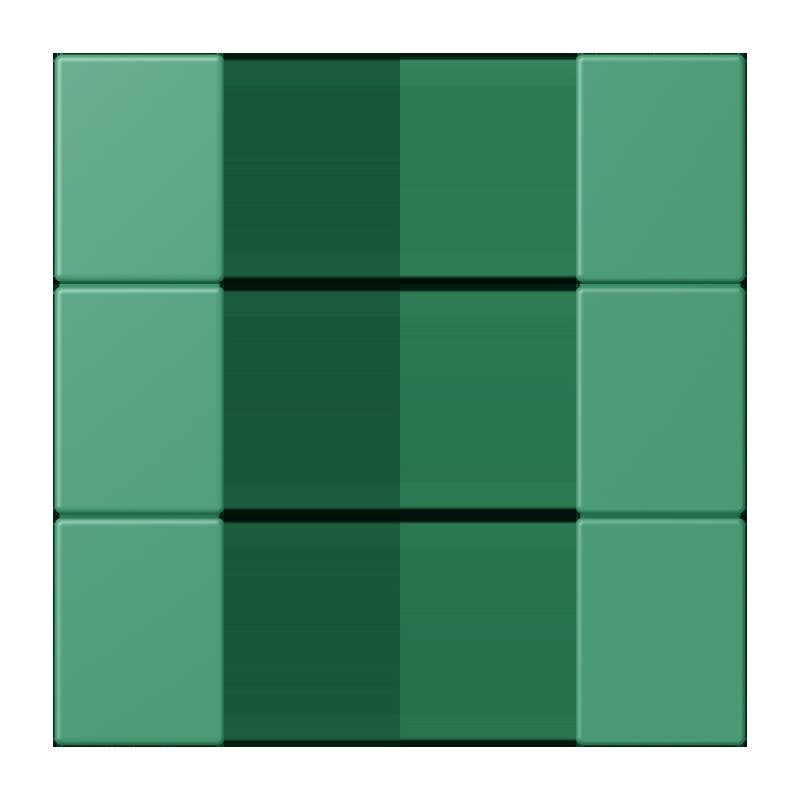 Jung - Abdeckung/Bedienelement für Installationsschalterprogramme Tastensatz 3fach LC 503 TSA 250 vert 59