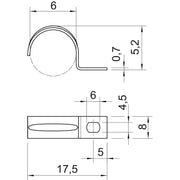 OBO Bettermann - Befestigungsschelle für Kabel/Rohre Befestigungsschelle 604 6 G galv.vz
