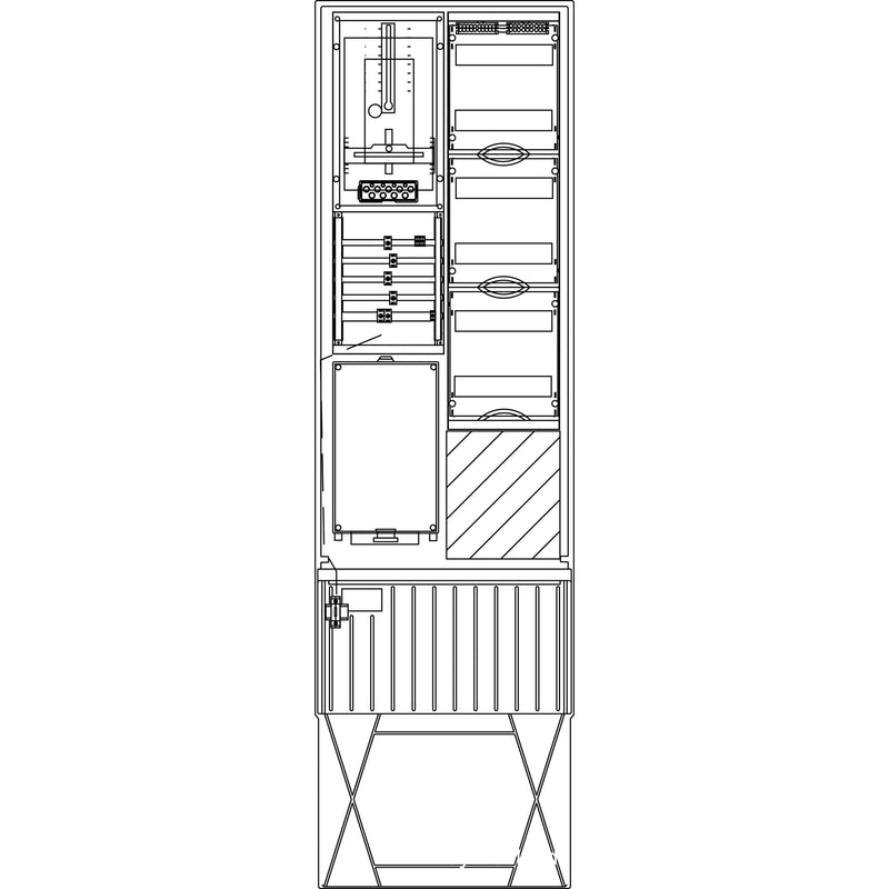 Elsta Mosdorfer - Zähler-Komplettschrank Zähleranschlusssäule ZS341.S4.48 A340 S4 1Z 3.HZ 48TE