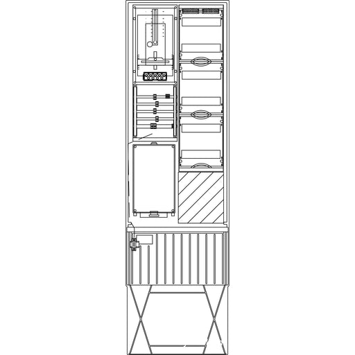 Elsta Mosdorfer - Zähler-Komplettschrank Zähleranschlusssäule ZS341.S4.48 A340 S4 1Z 3.HZ 48TE