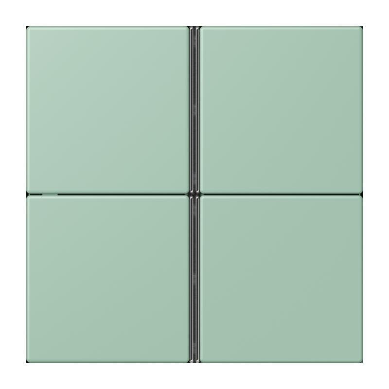 Jung - Abdeckung/Bedienelement für Installationsschalterprogramme Tastensatz 4fach LC 404 TSA 217 vert anglais clair