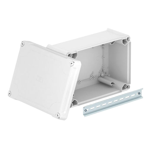 OBO Bettermann - Dose, Gehäuse für Montage auf der Wand/Decke Kabelabzweigkasten geschl. T 350 OE HD LGR lichtgrau, m. Deckel