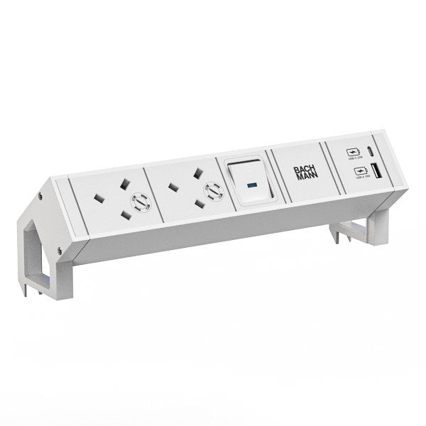 Bachmann - Multi-Tischsteckdose Tischsteckdose 9.023.231 DESK2 ws 2xUK
