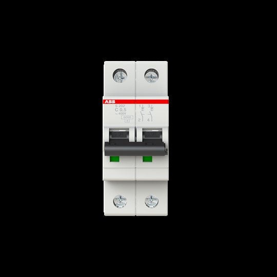 ABB Stotz S&J - Leitungsschutzschalter Sicherungsautomat S202-C0,5 6kA 0,5A C 2p