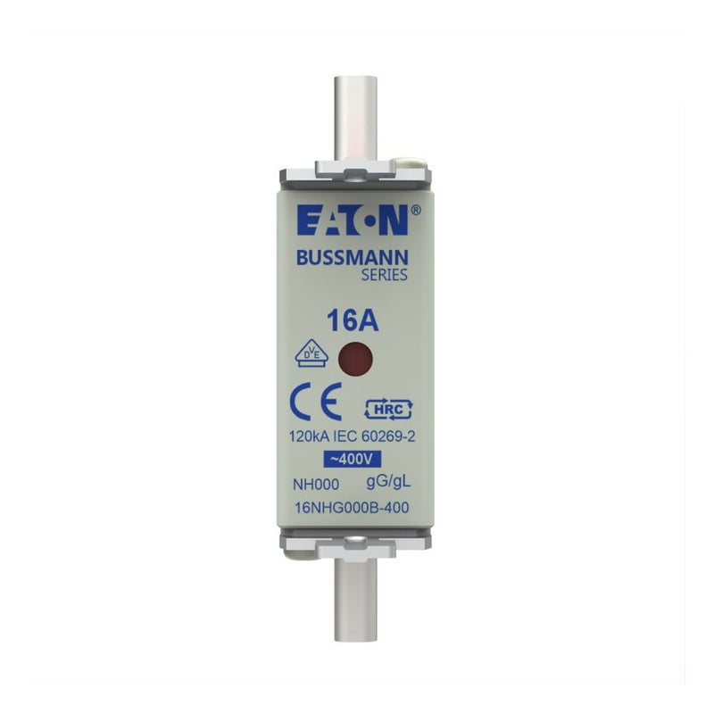 Eaton - Messersicherung Sicherungseinsatz Nieders. 16NHG000B-400 16A AC 400V 120kA − 3 Stück
