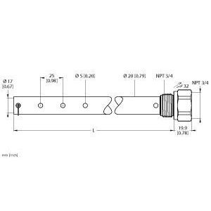Turck - Zubehör/Ersatzteile für Befehlsgeräte Koaxialrohr LSCT-34-0700