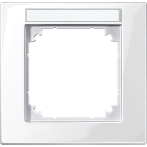 Merten - Abdeckrahmen M-PLAN-Rahmen 1f. pws/gl 514119 beschriftbar