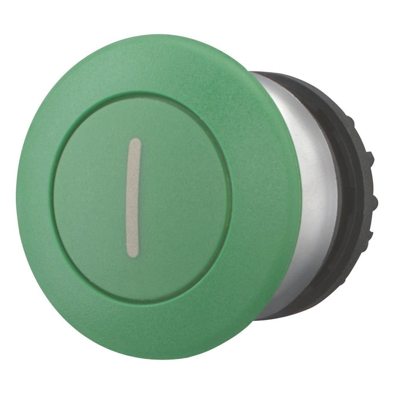 Eaton - Frontelement für Pilztaster Pilzdrucktaste M22-DP-G-X1 grün,beschriftet
