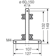 Hensel - Montagezubehör (Schaltschrank) Mastbefestigung KV MB 6 f. außenl. Befestig