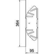 OBO Bettermann - Bogen für Kabelrinne Bogen, winkelverstellbar RB W 810 FT 85x100 tauchfeuerv