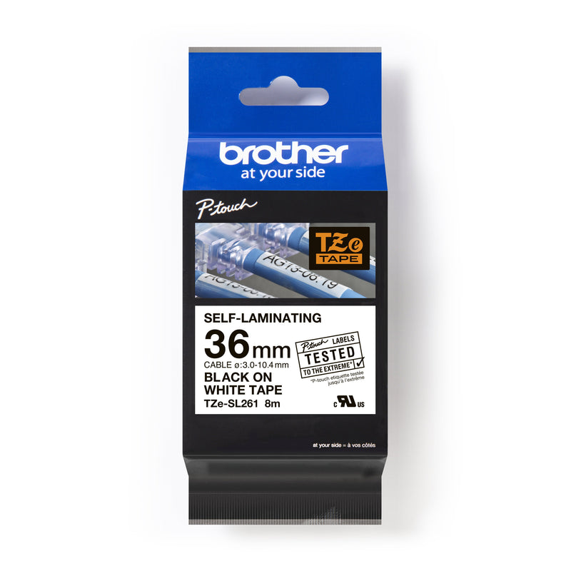 Brother - Verbrauchsmaterial für Telefax/Drucker/MFC Schriftband 36mm TZe-SL261 ws/sw selbstlamin.8m