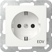 Gira - Steckdose Aufdruck EDV 445827 Reinweiß