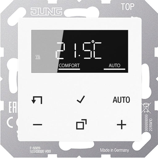 Jung - Raumthermostat/Uhrenthermostat Raumtemperaturregler TR D A 1790 WW mit Display Standard