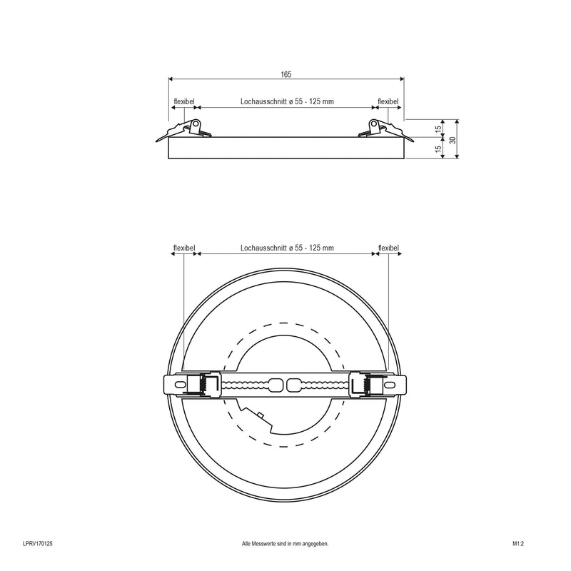 EVN Lichttechnik - Decken-/Wandleuchte LED-Panel LPRV170125 3000/4000/6000K