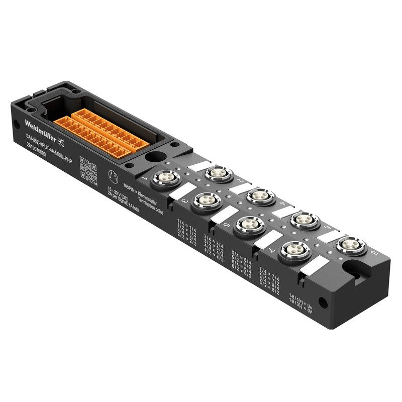 Weidmüller - Passiver Sensor-/Aktor-Verteiler (ohne Leitung) Sensor-/Aktor-Verteiler SAI08ZVPUT4AM08LPNP Komplett-Modul