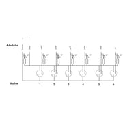 WAGO - Passiver Sensor-/Aktor-Verteiler (mit Leitung) M8-Sensor-/ Aktorbox 757-463/000-010 6-fach,3-polig − 1 Stück