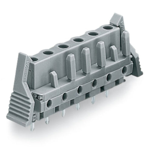WAGO GmbH & Co. KG - Leiterplattensteckverbinder THT-Federleiste gerade 232-742/039-000 Maß 7,5mm,grau − 10 Stück