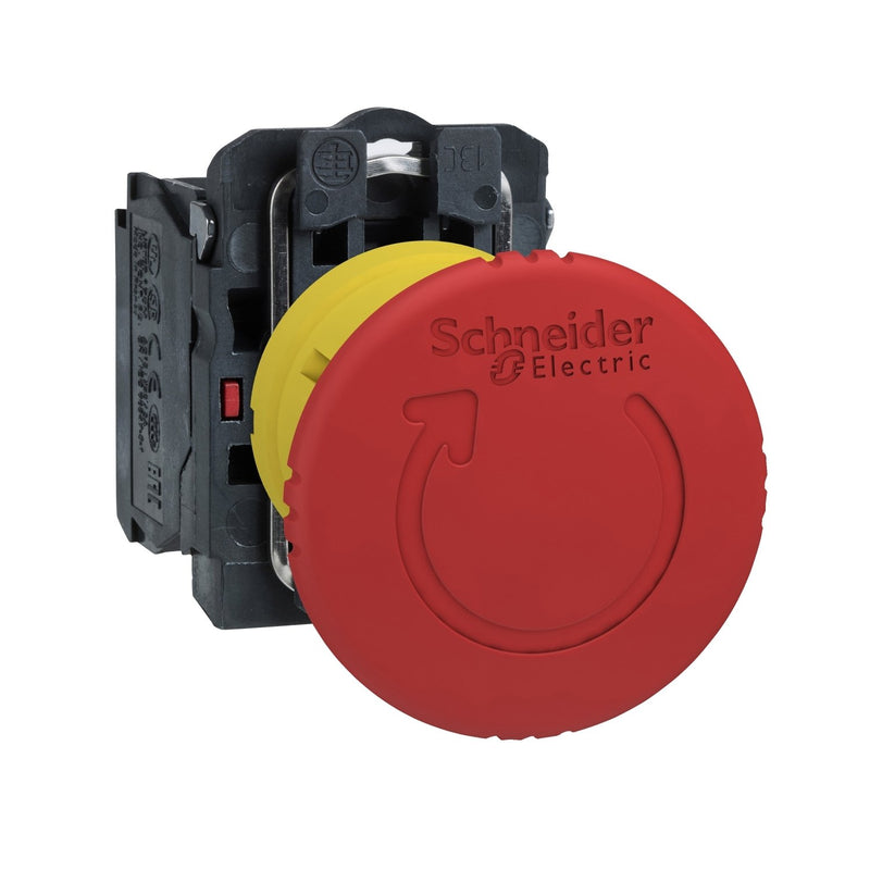Schneider Electric - NOT-AUS-Taster, Komplettgerät Not-Aus-Taster XB5AS8442 1Ö, überlistungss
