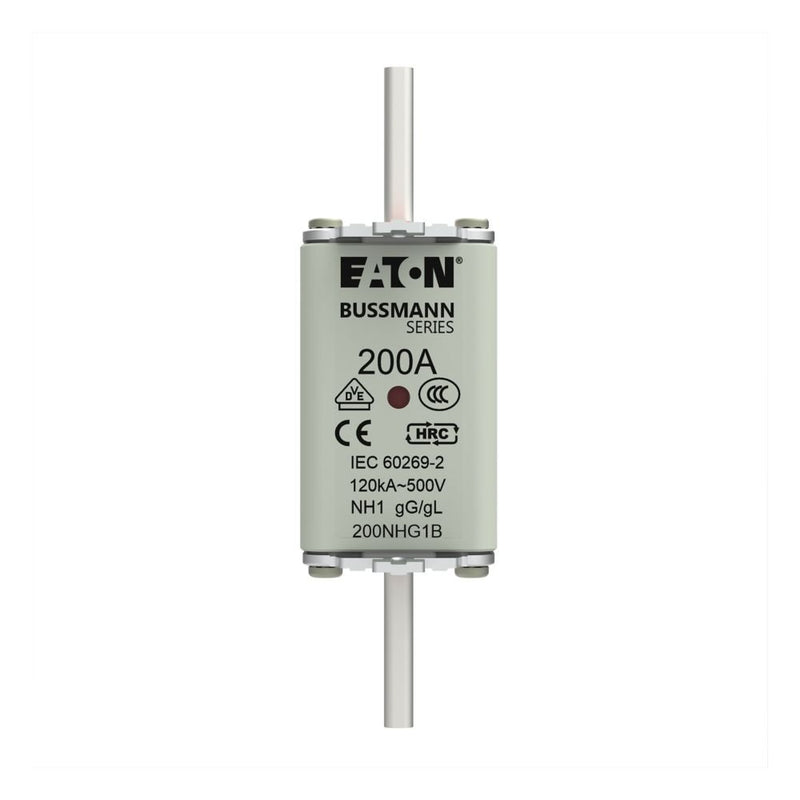 Eaton - Messersicherung Sicherungseinsatz Nieders. NH FUSE 20#200NHG1B 200A AC 500V 120kA − 3 Stück