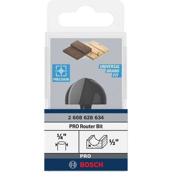 Bosch - Fräser PRO Hohlkehlfräser, R 2608628634 1/2