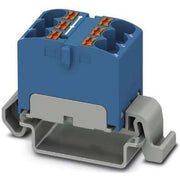 Phoenix Contact - Durchgangs-Reihenklemme Verteilerblock PTFIX 6X4-NS35A BU waager, 0,2-6qmm bl − 10 Stück