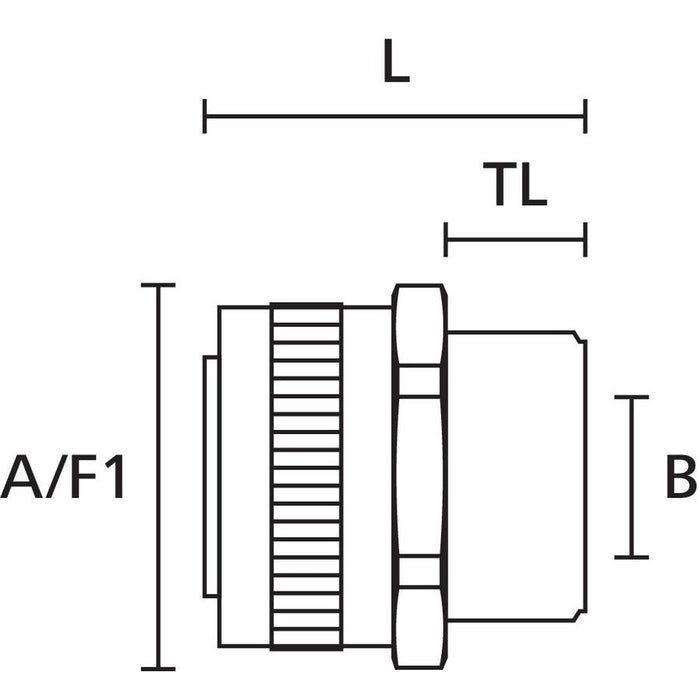 HellermannTyton - Metall-Schutzschlauch-Verschraubung Metallverschraubung SC63-FM-PG48-NPB-ML starres Außengewinde − 1 Stück
