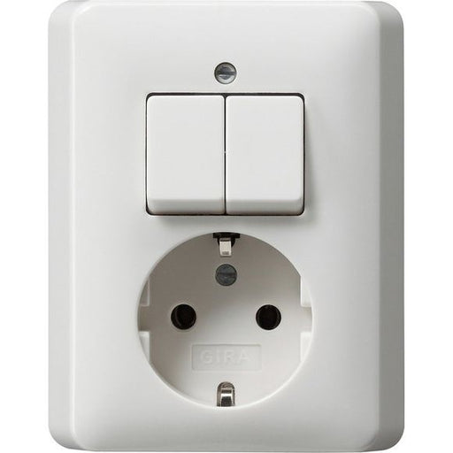 Gira - Schalter-/Steckdosenkombination Schuko-Serienschalt. rwsgl 017503