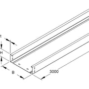 Niedax - Kabelrinne RLUC 60.250 inkl.Verbinder − 6 Meter