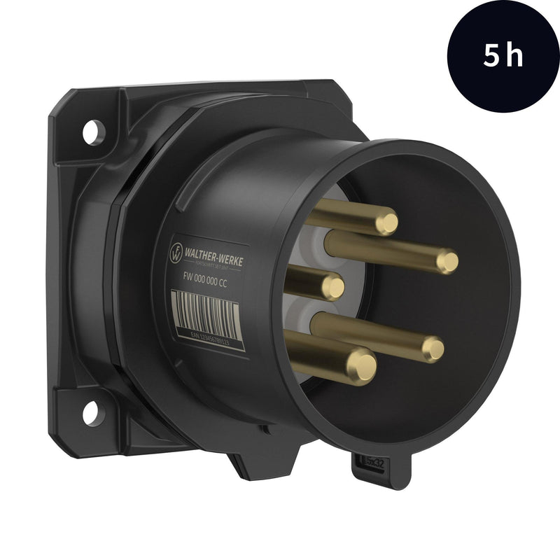 Walther Werke - CEE-Gerätestecker (IEC 60309) CEE NEO Anbaugerätestecker FW610505CC gerade 16A5P5h IP54 − 10 Stück
