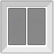 Issendorff - Bussystem-Tastsensor Glas-Tastenfeld rahmenlos LCN - GTS2W weiß m. 2 Tasten − 1 Stück
